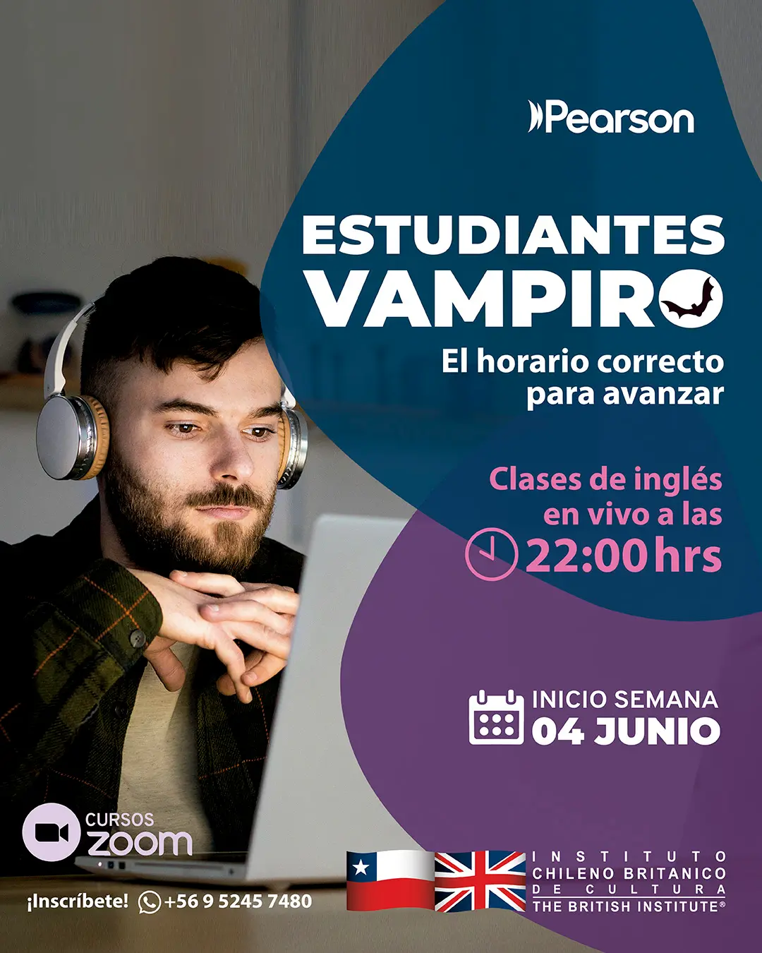 Curso de inglés online por Zoom - Oferta Estudiantes Vampiros